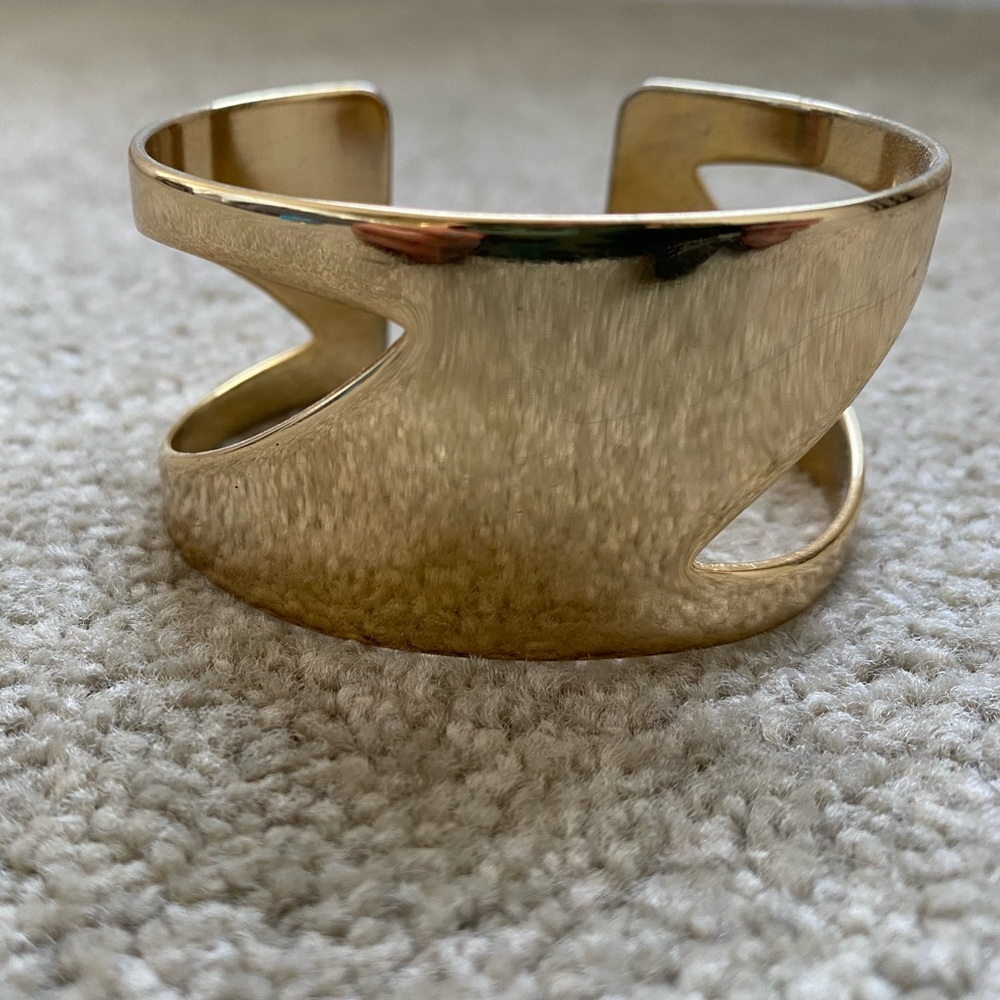 Gold Open Design Cuff Bracelet